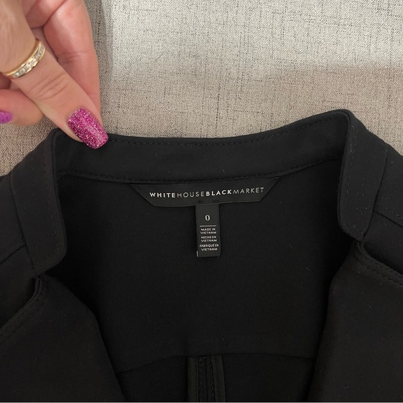White House Black Market Ponte Blazer Jacket Size 0 XS - Picture 10 of 12